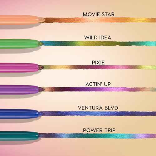 ColourPop Cr?me Gel Waterproof Chrome Eyeliner - 18HR Wear, Ultra-Pigmented Eyeliner Pencil with Matte & Metallic Finishes - Smudge-Proof, Vegan & Cruelty-Free - Power Trip (0.01 oz)