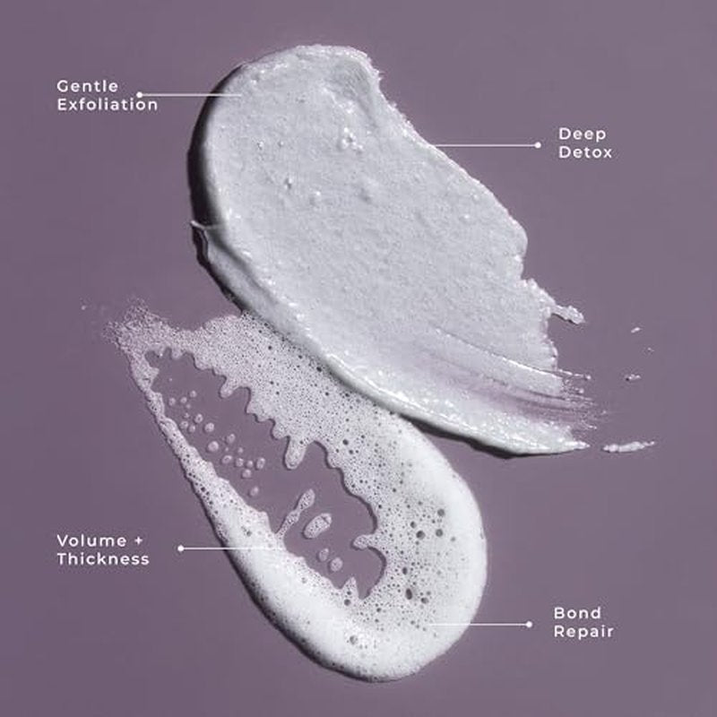 LolaVie Exfoliate & Detox Scalp Shampoo 6oz | 2-in-1 Charcoal Scrub