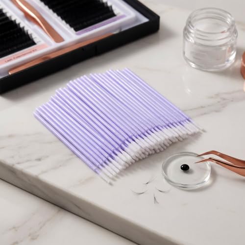200PCS Micro Swabs for Eyelash Extensions Long-Tip Applicators