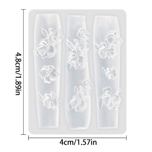 3D Flower Silicone Nail Molds for DIY Nail Art Charms