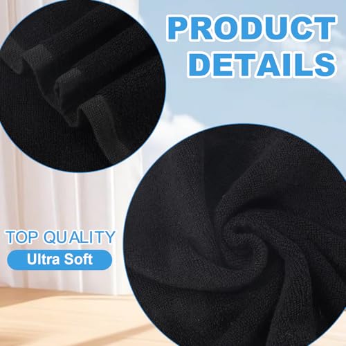 6 Pack Bamboo Fiber Washcloths 12x12 Inch Soft Face Towels