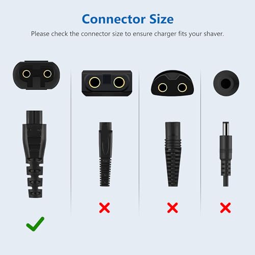 5V for Remington Charger, Replacement Charger for Remington HC5870 HC4250 PF7500 PF7600 PG6250 PG6255 PG6170 PG6171 XR7000 XF8550 XF8700 Electric Razor Power Cord with Cleaning Brush