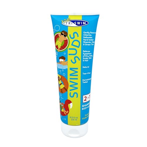 TRISWIM Kid¡¯s SWIM SUDS Formulated for BABIES and up. NATURAL, TEAR-FREE, 2-in-1 Shampoo and Body Wash | Gently Removes Chlorine & Saltwater | Ensuring a Delightful Post-Swim Routine