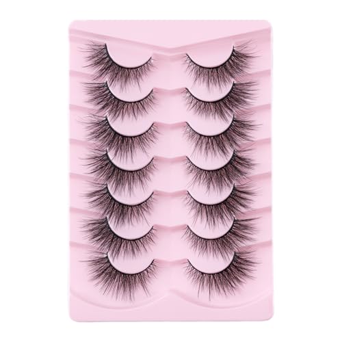 Cat Eye False Eyelashes - Fluffy Mink Look Wispy Lashes