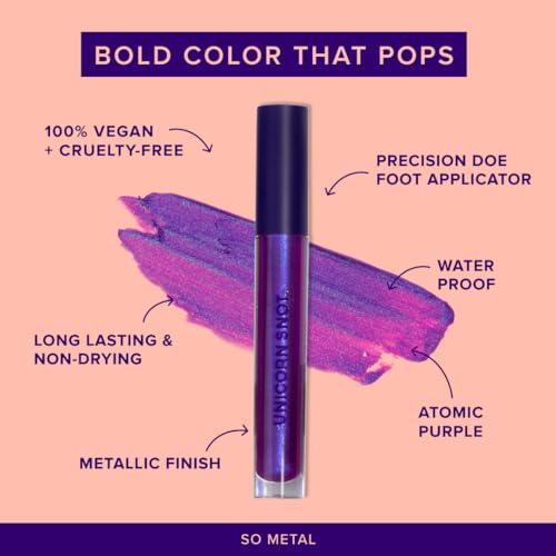 UNICORN SNOT Liquid Metal Lip Paint - BOOM Atomic Purple