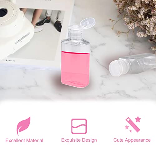 40 Pack 2 Oz Flip Cap Travel Bottles, Refillable Plastic Containers