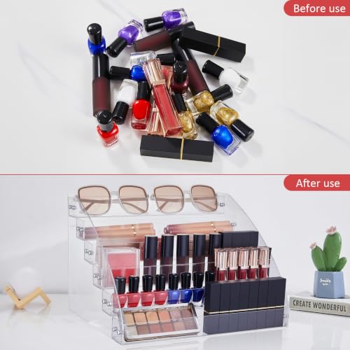 KINGROW 6-Tier Acrylic Nail Polish Organizer Display Rack