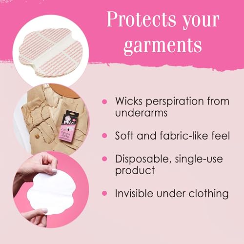 Disposable Underarm Sweat Pads | 10 Count Moisture-Wicking Shields