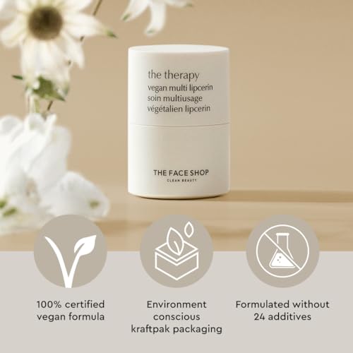 The Therapy Vegan Lip Butter - Moisturizing Lip Balm with Shea Butter