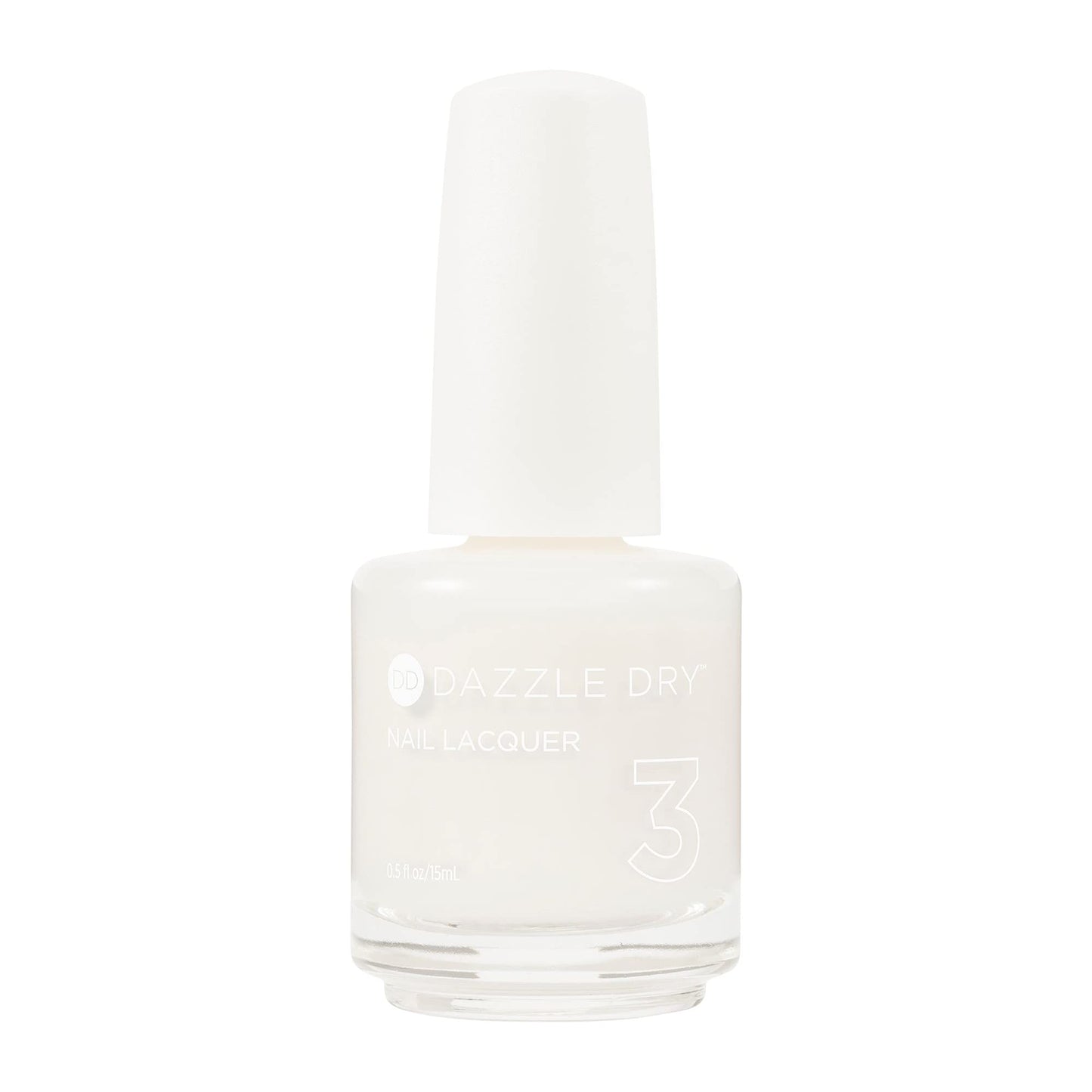 Dazzle Dry Nail Lacquer (Step 3) - Breathe Free - A sheer, milky soft marshmallow nude. Sheer cream. (0.5 fl oz)