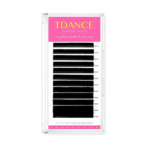 TDANCE 0.05-D / 10-17mm Matte Black Eyelash Extensions for Volume & Classic Lash Sets