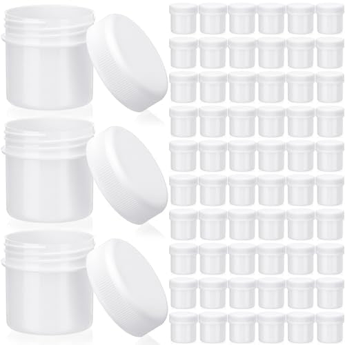 100 Pack 1oz Plastic Jars with Lids - Leak Proof Containers
