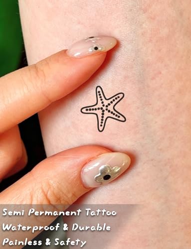 Semi Permanent Beach Tattoo Stickers - 2 Sheets, 1-2 Week Wear