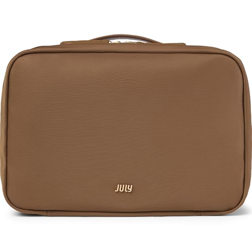 July Hanging Toiletry Bag with Hidden Hook and Toothbrush Tab - Light Brown