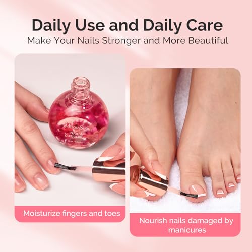 MelodySusie Rose Cuticle Oil - Hydrating Nail Repair with Real Flowers (28ml)