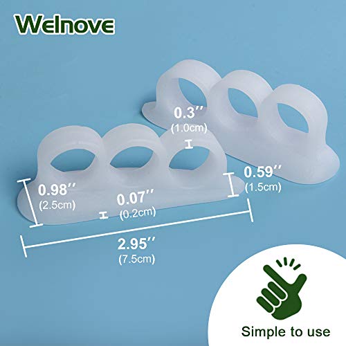 Welnove Hammer Toe Pads - 4 Pcs Gel Toe Support Cushions