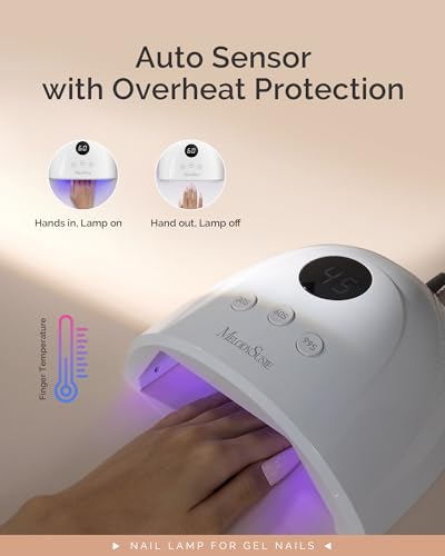 MelodySusie UV LED Nail Lamp with Smart Sensor & 3 Timers
