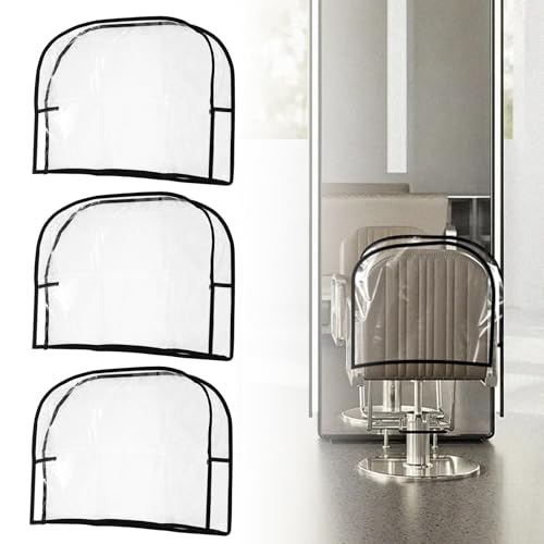 3-Piece Salon Chair Back Cover, PVC Waterproof Protector