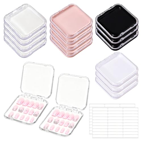 Press On Nail Storage Cases with Double Sided Tape - 14Pc
