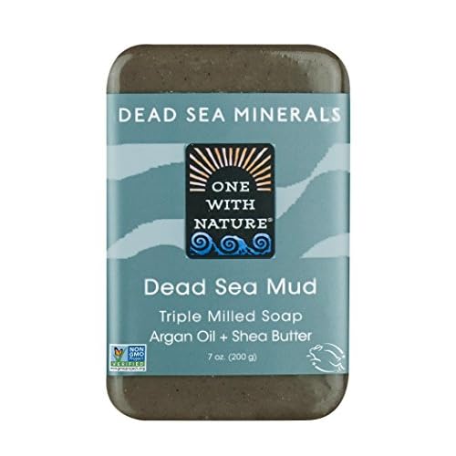 One With Nature Dead Sea Mud Dead Sea Minerals Soap, 7 Ounce Bar