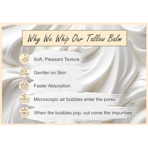 Mystic Angel Beef Tallow for Skin with Organic Manuka Honey ? 100% Grass-fed/finished - Whipped All-Purpose Moisturizer for Eczema, Baby, Sensitive Skin ? Made in the USA (2 Fl. Oz., Unscented)