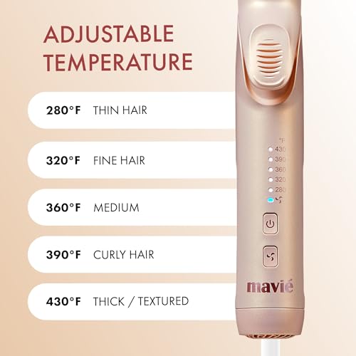 MAVIÉ 2-in-1 Curling Wand & Hair Straightener with 360° Airflow