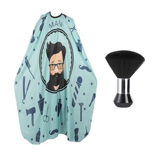 Professional Waterproof Hair Cutting Cape with Neck Duster Brush