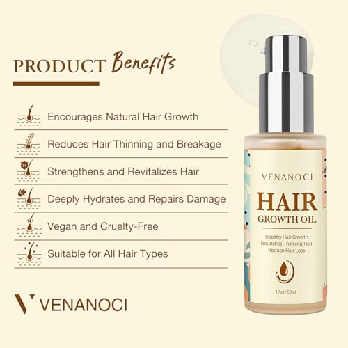 Hair Growth Oil with Biotin & Rosemary – Nourishing Serum for Thicker, Fuller Hair