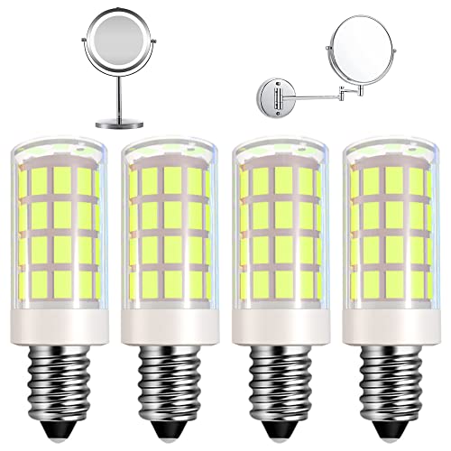 LED Makeup Mirror Bulb Replacement Mirror for Cosmetic Vanity Makeup Mirror with Single Double Sided Lighted Magnification,4W Equivalent to 40W Incandescent Bulb (4-Pack Daylight White)