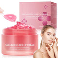 Collagen Jelly Cream - Instant Face Lift & 24h Hydration - Korean Skincare with Hydrolyzed Collagen - No Artificial Colors, 3.38 Fl Oz - Real Results, Transform Your Skin