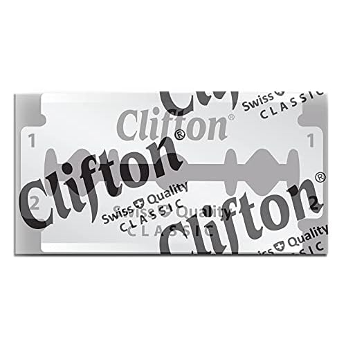 100 Clifton Classic Double Edge Razor Blades For Safety Razor - Men¢¥s Safety Razor Blades For Shaving For Men For A Smooth And Clean Shave (1 Year Supply)
