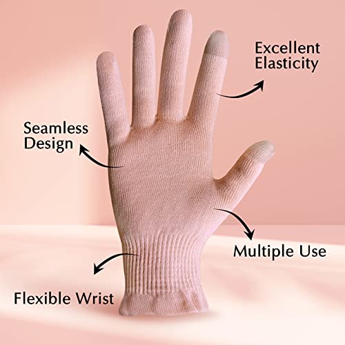 Evridwear Touchscreen Cotton Moisturizing Gloves for Sleeping - 6 Pairs