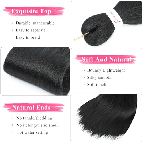 Pre-Stretched Braiding Hair 26 Inch 8 Pack Yaki Crochet