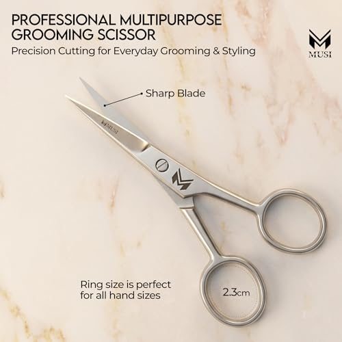4 Inch Stainless Steel Eyebrow Scissors with Comb