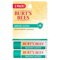 Burt's Bees Medicated Lip Balm with Eucalyptus & Menthol, 2 Tubes