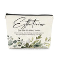 EXUQO Esthetician Definition Small Makeup Bag,Esthetician Gifts for Beautician Salon Stylist,Appreciation Gifts for Women Cosmetic Bag,Retirement Gifts,Zipper Pouch Bag Travel Bag