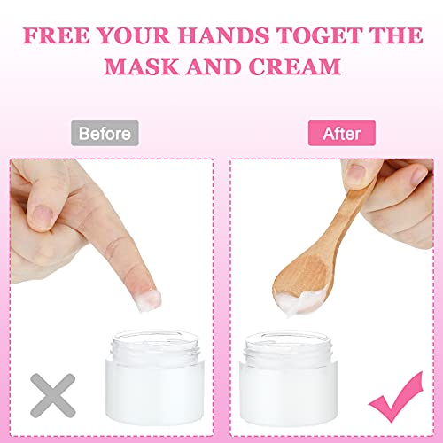 36 Pieces Small Wooden Spoons Wooden Makeup Spatulas Cosmetic Spoons Mini Nature Beauty Scoop for Women Girls Mixing Makeup, Facial Cosmetic, Skin Care