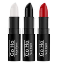 Go Ho 3 Pack Makeup Clown & Face Paint Sticks - White, Black, Red for Halloween & SFX