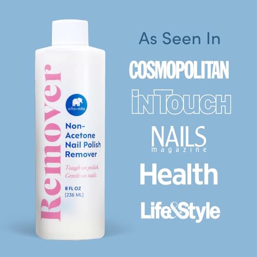 ella+mila Non-Acetone Conditioning Nail Polish Remover - Vegan, 8 fl oz