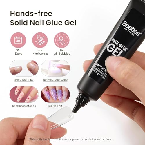 Beetles Gel Nail Kit Long Coffin 576pcs with Dehydrator & Primer – B- Coffin L