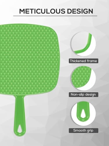 BEFUI Green 12.4x9 Inch Handheld Shower Mirror, Wide View & HD Reflection