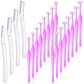 20 Pcs Eyebrow Razor for Women T Shaped Dermaplane Face Razor Eyebrow Trimmer Facial Razor with Cover Eyebrow Shaver Face Hair Remover Tool for Women Girls, 2 Style