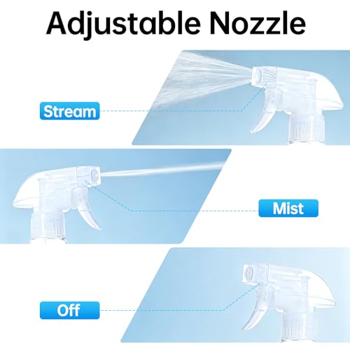 Spray Bottle 16oz 2-Pack with Silicone Sleeve & 3-Mode Nozzle