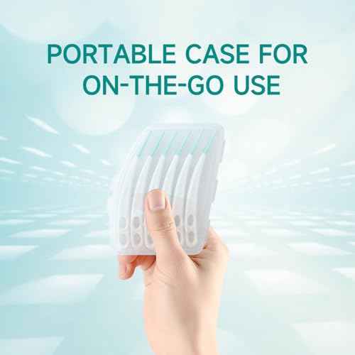 Dr. Emma Dental Picks Mint Curved Soft Rubberized Tooth Picks Easy to Use Brush Picks with Carry Case, 90Ct/Pack, 2 Pack