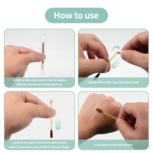 Manna MedTech Organic Cotton Iodine Swabs - First Aid Wound Care (100 Count)