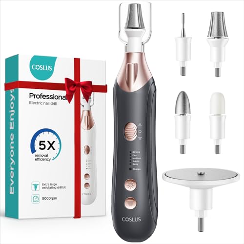 COSLUS C43 Electric Nail File Kit – Cordless Manicure Pedicure Tool