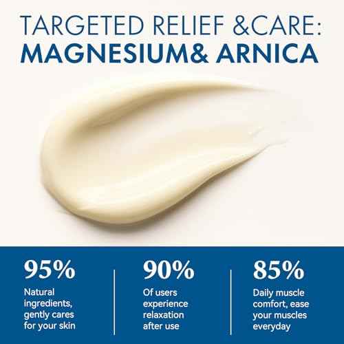 Magnesium Cream with Arnica & Lavender ? Muscle Relief, Relaxation & Sleep Support, Gentle Moisturizing Cream with Shea Butter & Jojoba Oil for Sensitive Skin, Natural Daily Use, 3.53oz