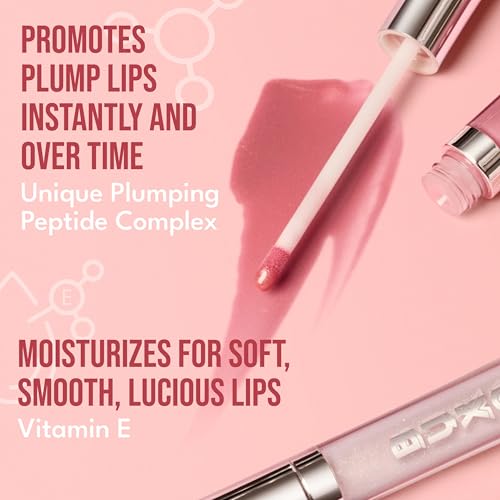 BUXOM Full-On Plumping Lip Polish, Tinted Lip Plumper Gloss with Peptides & Vitamin E, High-Shine Lip Gloss that Nourishes, Vegan, AI 3 Piece Set (Mini Brandi, Filler, Rose Julep)