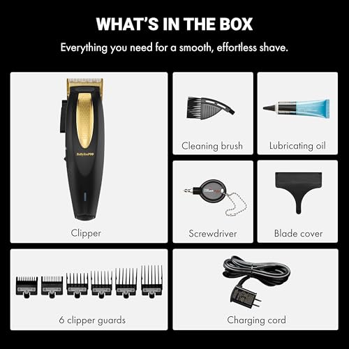 BaBylissPRO Lithium FX+ Ergonomic Hair Clippers for Men