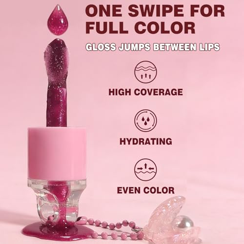 LuckNest Shimmery Lip Gloss Set - 3 Colors, Hydrating & Non-Sticky